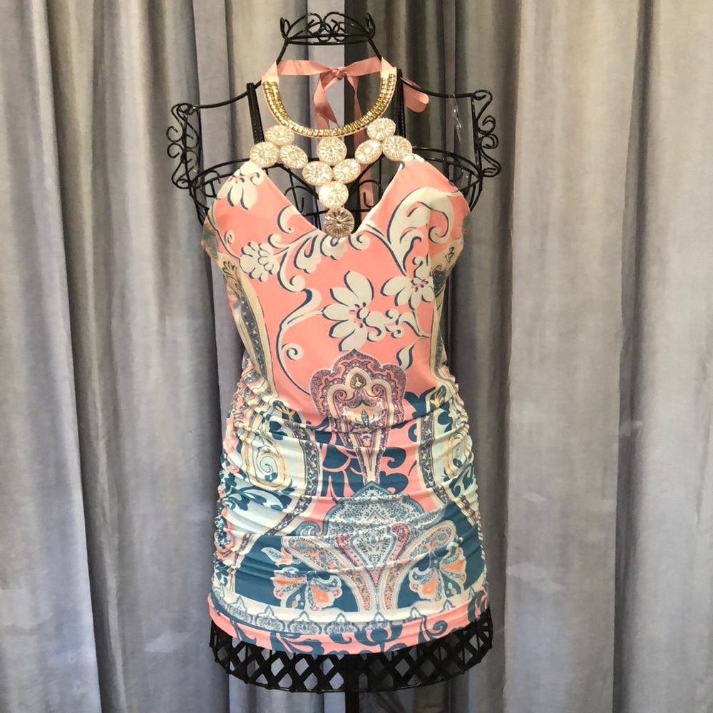 VENUS Embellished Print Top